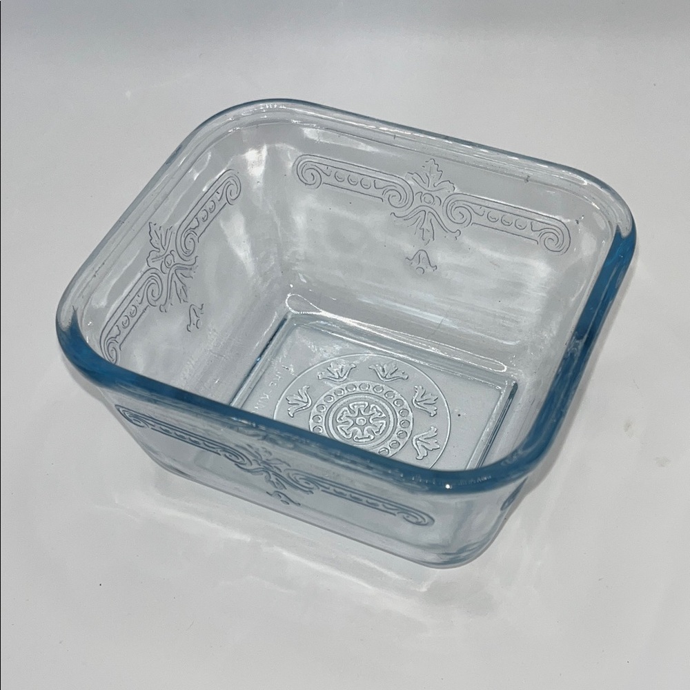Vintage Fire King Light Sapphire Blue Philbe Small Depression Glass Dish